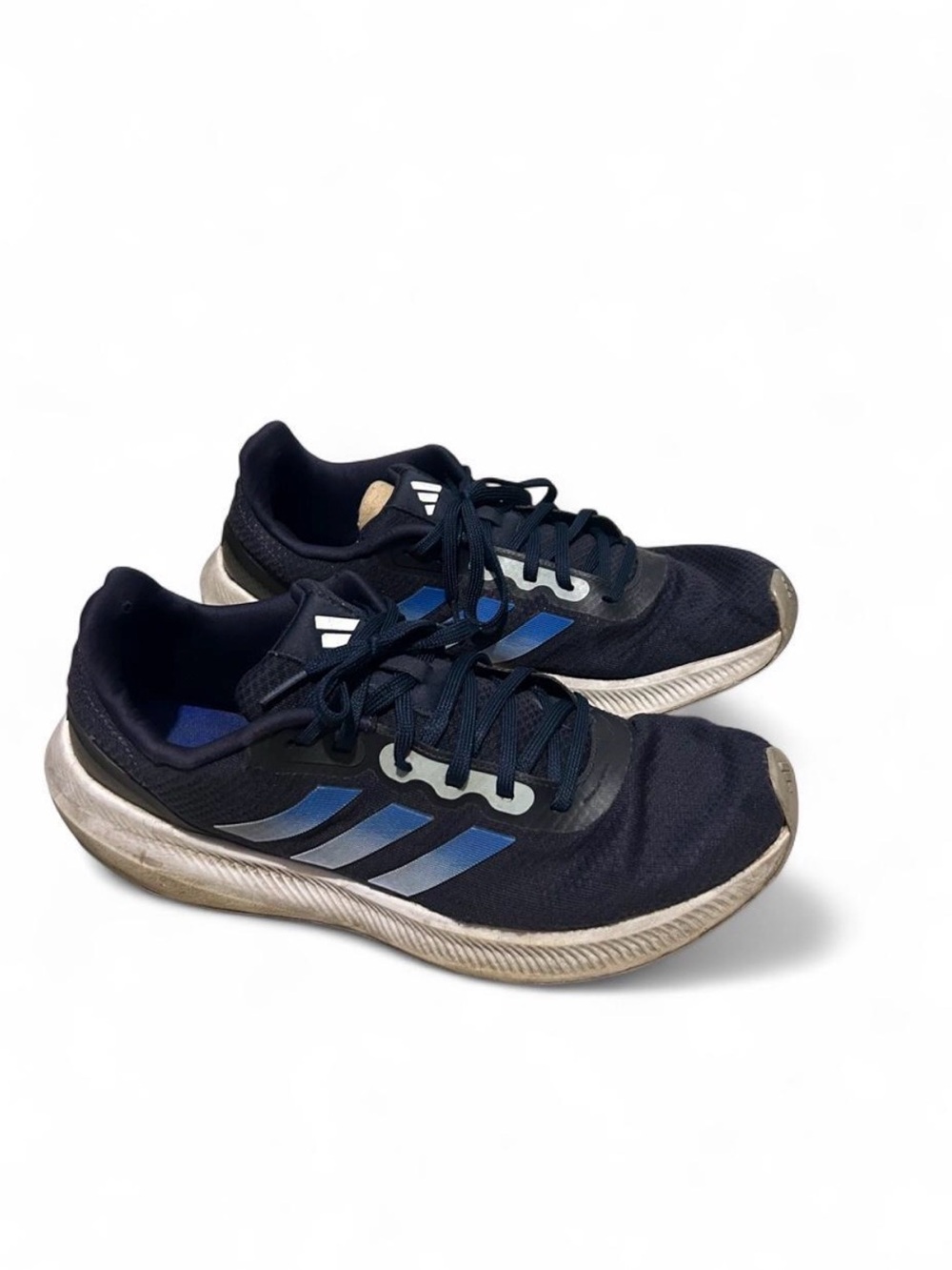 Adidas Runfalcon men running sneakers one shoe ripped a little